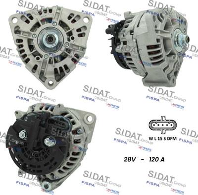 Sidat A24BH0122 - Генератор autocars.com.ua