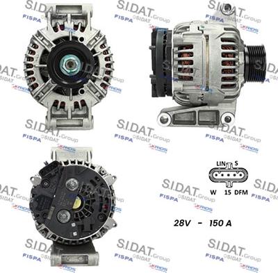 Sidat A24BH0139 - Генератор autocars.com.ua