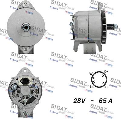 Sidat A24BH0144A2 - Генератор autocars.com.ua