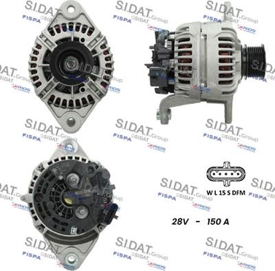 Sidat A24BH0148 - Генератор autocars.com.ua