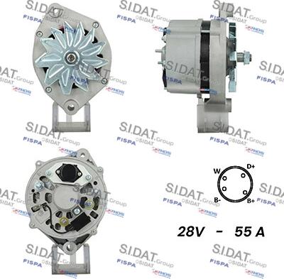 Sidat A24BH0152A2 - Генератор avtokuzovplus.com.ua