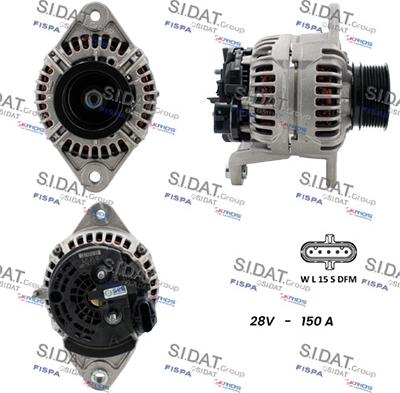 Sidat A24BH0165 - Генератор avtokuzovplus.com.ua