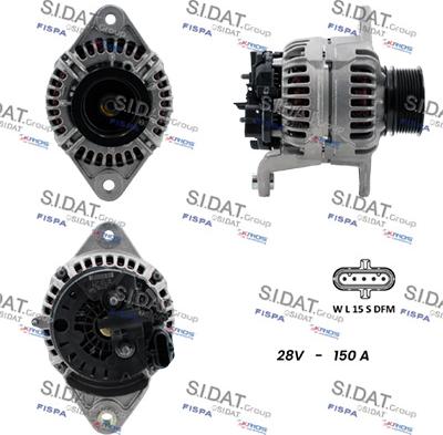 Sidat A24BH0170 - Генератор avtokuzovplus.com.ua