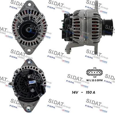 Sidat A24BH0171 - Генератор autocars.com.ua