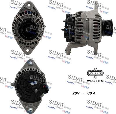 Sidat A24BH0180 - Генератор autocars.com.ua