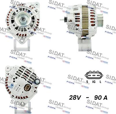 Sidat A24MH0027A2 - Генератор autocars.com.ua