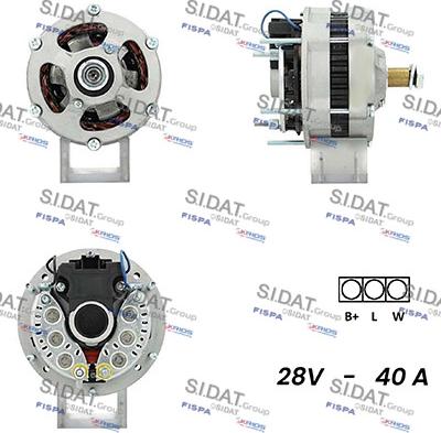 Sidat A24VA0124A2 - Генератор autocars.com.ua