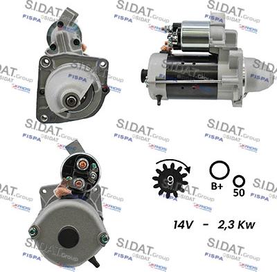 Sidat S12BH0016A2 - Стартер avtokuzovplus.com.ua