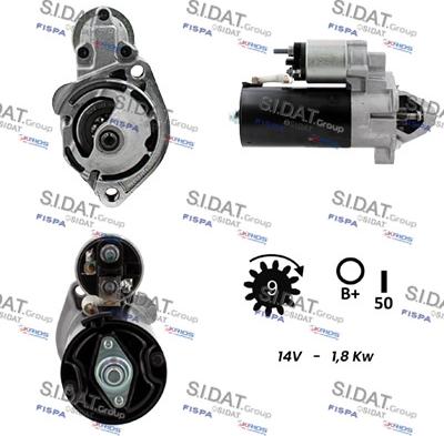 Sidat S12BH0026 - Стартер autocars.com.ua