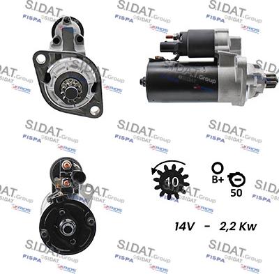 Sidat S12BH0059A2 - Стартер avtokuzovplus.com.ua