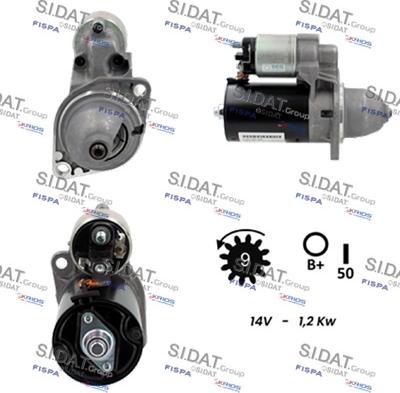 Sidat S12BH0065 - Стартер avtokuzovplus.com.ua