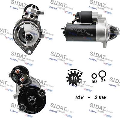 Sidat S12BH0066A2 - Стартер avtokuzovplus.com.ua