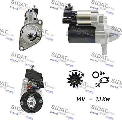 Sidat S12BH0069 - Стартер autocars.com.ua