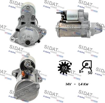 Sidat S12BH0075 - Стартер autocars.com.ua