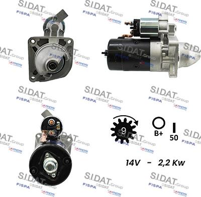 Sidat S12BH0083A2 - Стартер autocars.com.ua