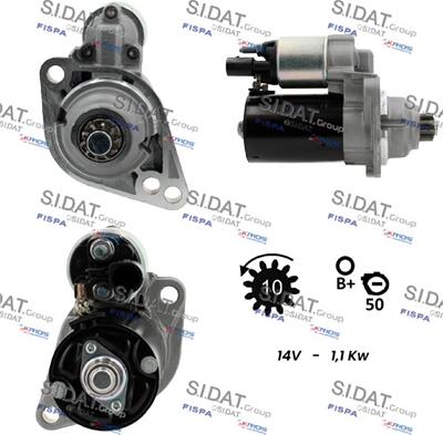 Sidat S12BH0094 - Стартер autocars.com.ua