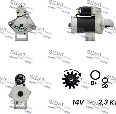 Sidat S12BH0098A2 - Стартер autocars.com.ua