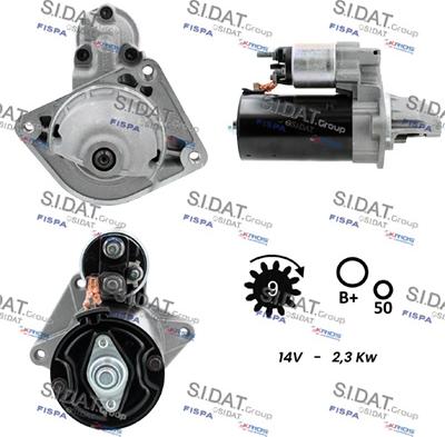 Sidat S12BH0098 - Стартер avtokuzovplus.com.ua