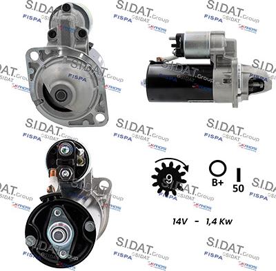 Sidat S12BH0103 - Стартер autocars.com.ua