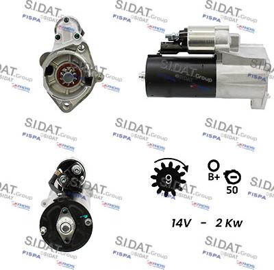 Sidat S12BH0111A2 - Стартер autocars.com.ua