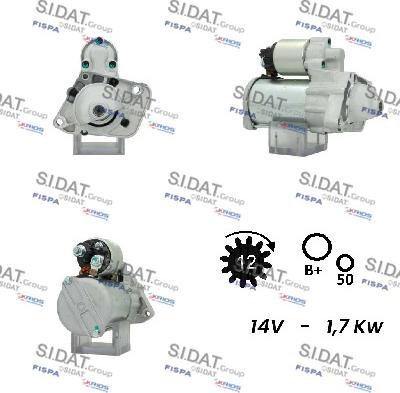 Sidat S12BH0120 - Стартер avtokuzovplus.com.ua