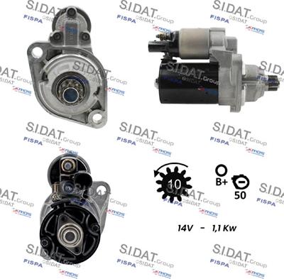 Sidat S12BH0144 - Стартер autocars.com.ua