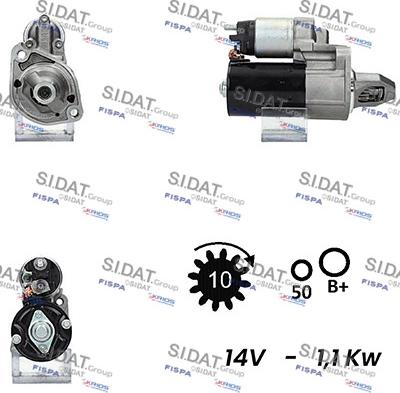 Sidat S12BH0149A2 - Стартер autocars.com.ua