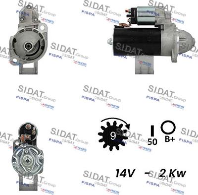 Sidat S12BH0156A2 - Стартер autodnr.net