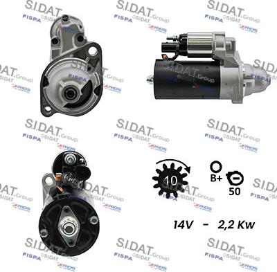 Sidat S12BH0169 - Стартер autocars.com.ua