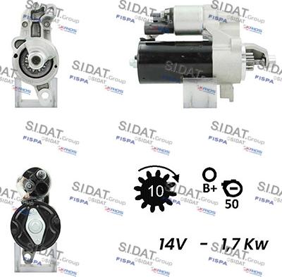 Sidat S12BH0171 - Стартер avtokuzovplus.com.ua