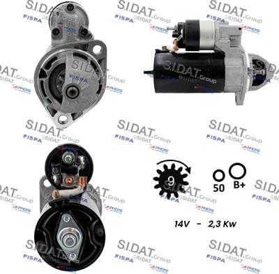 Sidat S12BH0185 - Стартер avtokuzovplus.com.ua