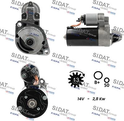 Sidat S12BH0189 - Стартер autocars.com.ua