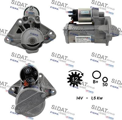 Sidat S12BH0218 - Стартер autocars.com.ua