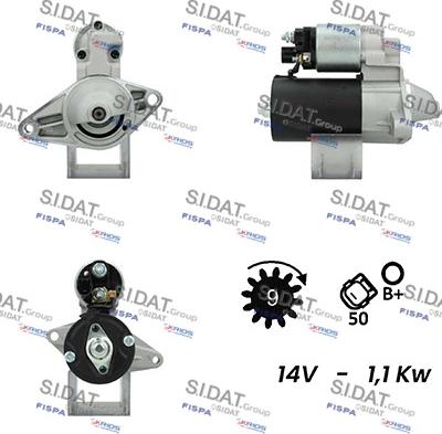 Sidat S12BH0223A2 - Стартер autocars.com.ua