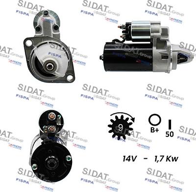 Sidat S12BH0234A2 - Стартер autocars.com.ua