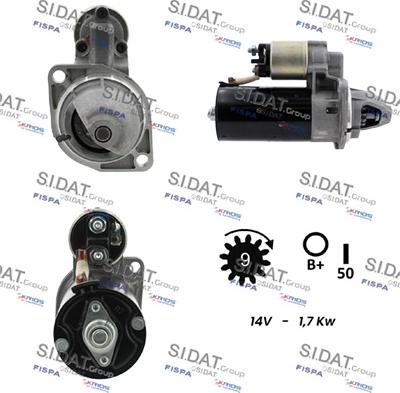 Sidat S12BH0234 - Стартер autocars.com.ua