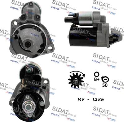 Sidat S12BH0248 - Стартер autocars.com.ua