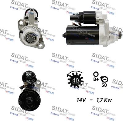 Sidat S12BH0249A2 - Стартер autocars.com.ua