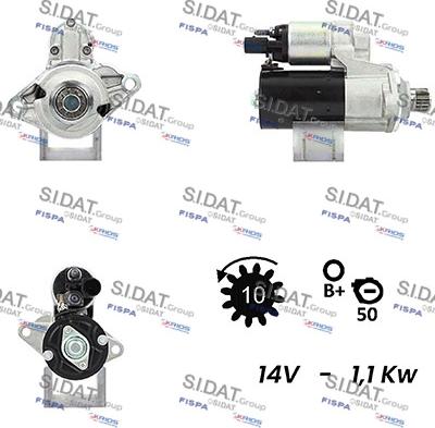 Sidat S12BH0251A2 - Стартер avtokuzovplus.com.ua