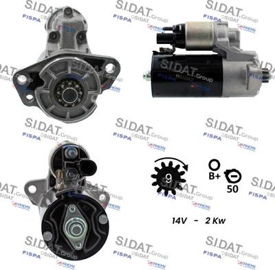 Sidat S12BH0252 - Стартер avtokuzovplus.com.ua