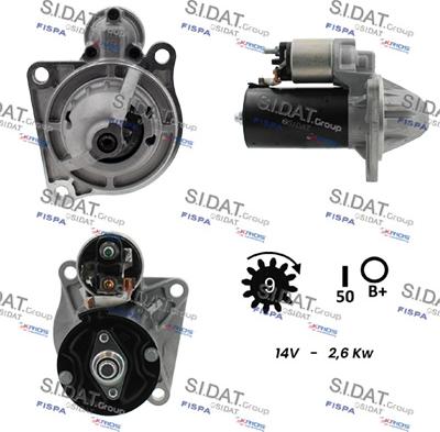 Sidat S12BH0263 - Стартер autocars.com.ua