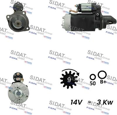 Sidat S12BH0270A2 - Стартер avtokuzovplus.com.ua