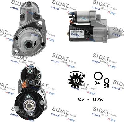 Sidat S12BH0276 - Стартер autocars.com.ua