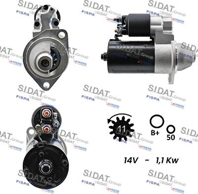 Sidat S12BH0294A2 - Стартер avtokuzovplus.com.ua