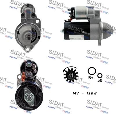 Sidat S12BH0294 - Стартер autocars.com.ua