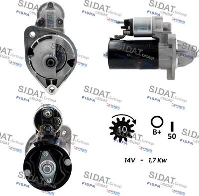 Sidat S12BH0309 - Стартер autocars.com.ua