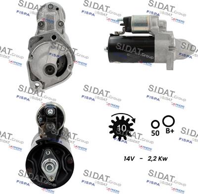 Sidat S12BH0358 - Стартер avtokuzovplus.com.ua