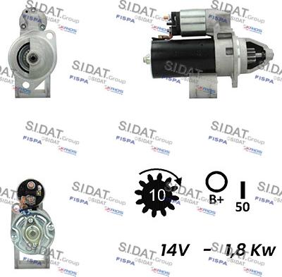 Sidat S12BH0389A2 - Стартер autocars.com.ua