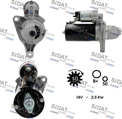 Sidat S12BH0396 - Стартер avtokuzovplus.com.ua