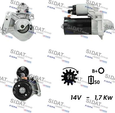 Sidat S12BH0430A2 - Стартер autocars.com.ua